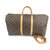 Louis Vuitton Keepall 55 Marrom Lona  ref.266288