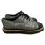 Chanel Lace ups Silvery Cloth Pearl  ref.266293