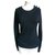 CHANEL Black cashmere long sweater T40 Bon état  ref.266596