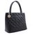 CHANEL Silver Medallion Caviar Shoulder Bag Shopping Tote Black Leather  ref.266648