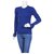 Diane Von Furstenberg Knitwear Blue Cotton Viscose Elastane Polyamide  ref.267049