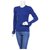 Diane Von Furstenberg Maglieria Blu Cotone Viscosa Elastan Poliammide  ref.267049