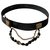 Chanel Belts Black Gold hardware Leather Pearl Chain  ref.267052
