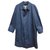 raincoat man Burberry vintage t 54 with removable wool lining Navy blue Cotton Polyester  ref.267274
