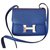 Hermès Constance Lederhandtasche Blau  ref.267794