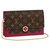 Louis Vuitton LV Flore chain wallet new Brown Leather  ref.267887