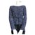 Chanel belted tweed jacket Navy blue  ref.267891