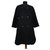 Ganni Coats, Outerwear Black Polyester Wool  ref.267961