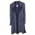 Chanel 8Precioso abrigo de tweed K $ Azul marino  ref.268100