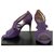 Versace Tacones Púrpura Cuero  ref.268178