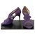 Versace Calcanhares Roxo Couro  ref.268178