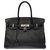 Espléndido Hermès Birkin 30 en cuero epsom negro, adornos de metal plateado paladio  ref.268233