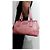 Borsa tote Coach Turnlock in pelle rosa - vista 3
