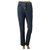 Chanel Straight Jeans mit schwarzem Vinyl Blau Baumwolle  ref.268418