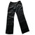 Pantaloni Chanel in raso nero Seta  ref.268425