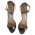 Manolo Blahnik Des sandales Suede Marron Doré  ref.268477