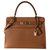 Hermès hermes kelly 28 leather Courchevel Gold Brown  ref.268486