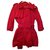 Louis Vuitton Trench Coats Vermelho Lona  ref.269044