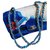 2.55 Un très rare sac à rabat en toile avec imprimé logo surf matelassé Chanel Bleu  ref.269105
