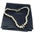 Chanel Halsketten Weiß Perle  ref.269133