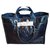 Chanel Deauville Navy blue Silver hardware Leather  ref.269261