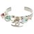 Very beautiful Chanel cuff bracelet in silver metal with charms Silvery  ref.269292