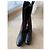 Botas Ralph Lauren de couro e tecido pretas Preto - vista 3