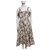 Acne Lillian Dress with Ikat print Brown White Beige Polyester  ref.269317