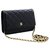CHANEL Black Classic Wallet On Chain WOC Shoulder Bag Crossbody Leather  ref.269490