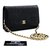 CHANEL Black Camellia Embossed Wallet On Chain WOC Shoulder Bag Leather  ref.269498