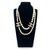 Collar clásico de perlas de hilo forrado de Chanel Dorado  ref.269556