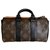 Louis Vuitton Zoom with Friends Keepall XS Monogram Brown Leather Cotton Linen  ref.269592