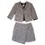 Chanel Skirt suit Black White Silk Wool Linen  ref.269686