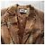 Chaqueta de vestir Biba de algodón marrón y beige Talla 38 Castaño - vista 4