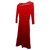 Diane Von Furstenberg Robe DvF Vintage en laine 1970 Rouge  ref.269837