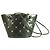 Escada Bolso bandolera de piel acolchada negra con estrellas doradas