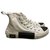 Christian Dior Dior B High Top Sneakers23 Black White Cloth  ref.270162