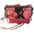 Petit sac Chanel Gabrielle Cuir Tissu Rouge  ref.270216