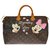 Linda bolsa Louis Vuitton Speedy 35 em canvas personalizadas do monograma "Amor lendário" Marrom Couro Lona  ref.270240