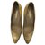 Chanel Pumps Golden Leder  ref.270430