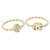 CHANEL Ring Gold Tone 2Set CC Auth 19970 Golden Metal  ref.271152