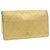 CHANEL Matelasse Lange Brieftasche Gold Leder CC Auth ar2849 Golden  ref.271436