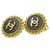 CHANEL Clip on Earring Black Gold Tone CC Auth br162 Golden Metal  ref.271540