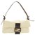 FENDI Mamma Baguette Shoulder Bag White Brown Auth rd1281 Cloth  ref.271710