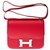 Espléndido bolso Hermès Mini Constance 18cm chaqueta de cuero roja epsom, adornos de metal plateado paladio, Nueva condición  ref.271756