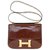 Unica e splendida borsa Hermès Constance in pelle di coccodrillo marrone Porosus personalizzata con cinturino in coccodrillo Pelli esotiche  ref.272229