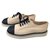 Chanel Lace ups Beige Leather  ref.272530