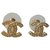 CHANEL New CC motif stud earrings Gold hardware Metal  ref.272558