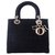 Lady Dior D'Lite bag Black Cloth  ref.272574
