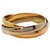 Love Cartier "Trinity" pulseira em ouro de três tons. Ouro branco Ouro amarelo Ouro rosa  ref.272619